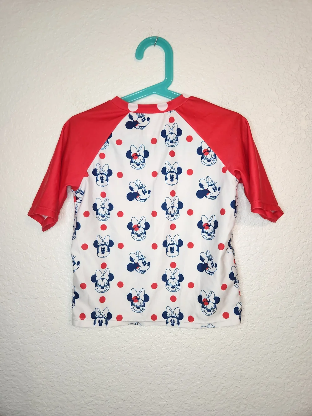 Disney store Minnie Mouse 50+ Swim Top Size Girl's 10 rash guard